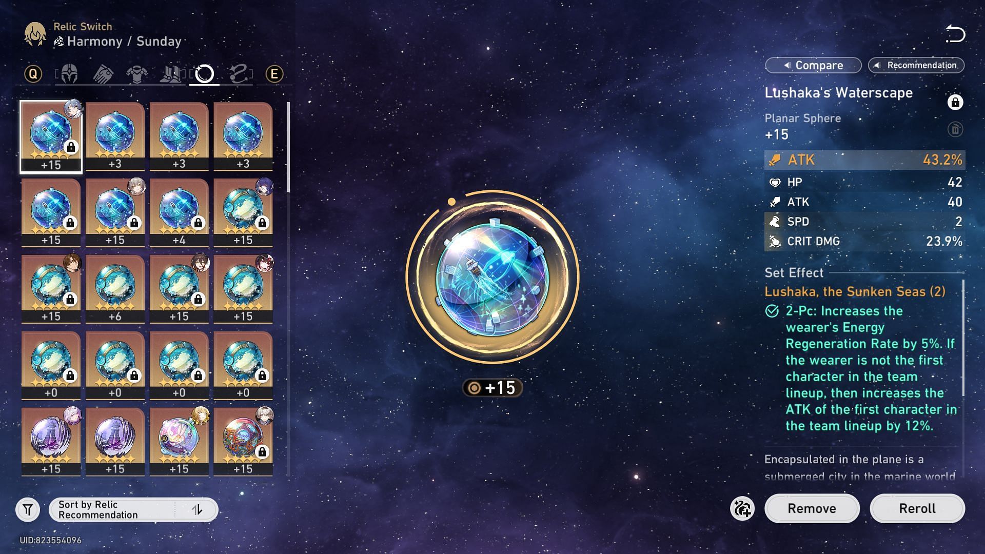 An Ornament piece that mostly rolled CRIT DMG (Image via Sportskeeda Gaming || HoYoverse)
